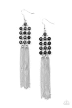 Load image into Gallery viewer, Paparazzi Accessories Tasteful Tassel - Black Earrings