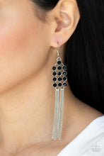 Load image into Gallery viewer, Paparazzi Accessories Tasteful Tassel - Black Earrings