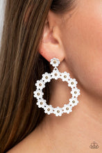 Load image into Gallery viewer, Paparazzi Accessories: Daisy Meadows - White Earrings