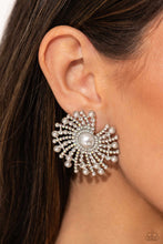 Load image into Gallery viewer, Paparazzi Accessories: Fancy Fireworks - White Earrings
