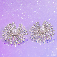 Load image into Gallery viewer, Paparazzi Accessories: Fancy Fireworks - White Earrings