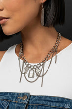 Load image into Gallery viewer, Paparazzi Accessories: Against the LOCK - Silver Necklace
