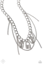 Load image into Gallery viewer, Paparazzi Accessories: Against the LOCK - Silver Necklace