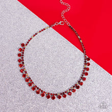 Load image into Gallery viewer, Ritzy Rhinestones - Red Choker Necklace