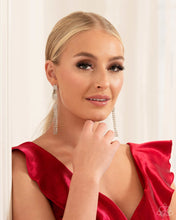 Load image into Gallery viewer, Paparazzi Accessories:Fiercely Free-Falling - White Earring