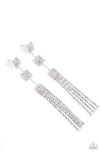 Load image into Gallery viewer, Paparazzi Accessories:Fiercely Free-Falling - White Earring