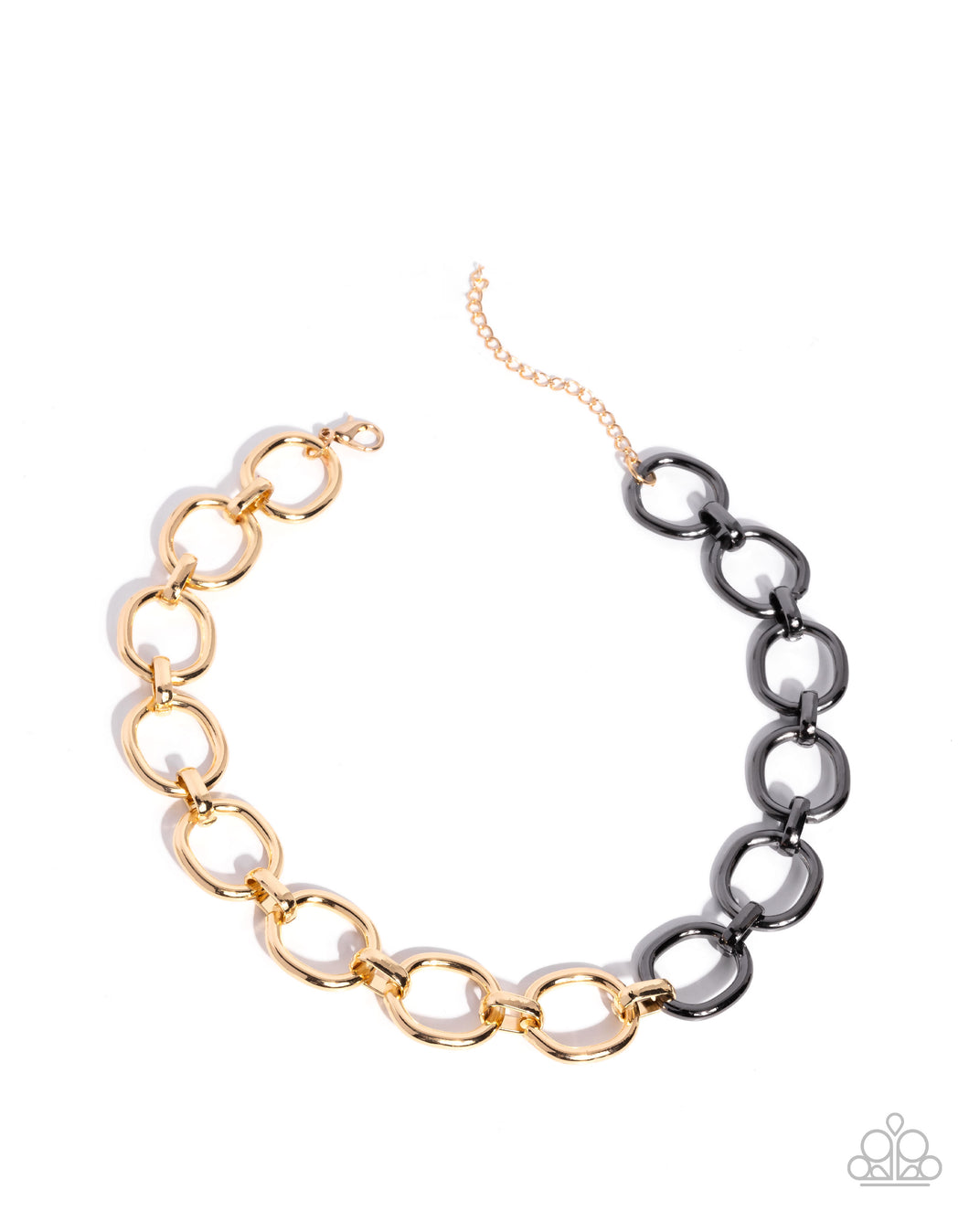 Mismatched Minuet - Gold Necklace