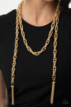 Load image into Gallery viewer, Paparazzi Accessories: SCARFed for Attention - Gold Necklace
