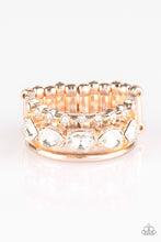 Load image into Gallery viewer, Paparazzi Accessories Backstage Sparkle - Rose Gold Ring
