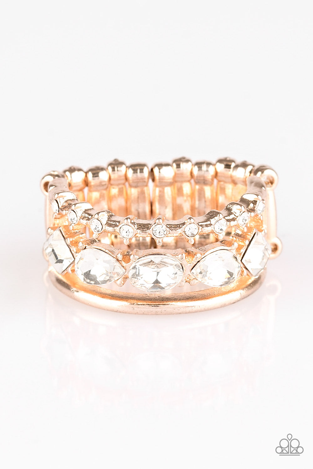 Paparazzi Accessories Backstage Sparkle - Rose Gold Ring