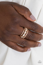 Load image into Gallery viewer, Paparazzi Accessories Backstage Sparkle - Rose Gold Ring
