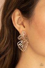 Load image into Gallery viewer, Paparazzi Accessories: Butterfly Frills - Gold Earring
