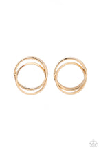 Load image into Gallery viewer, Paparazzi Accessories: Always In The Loop - Gold Post Earring
