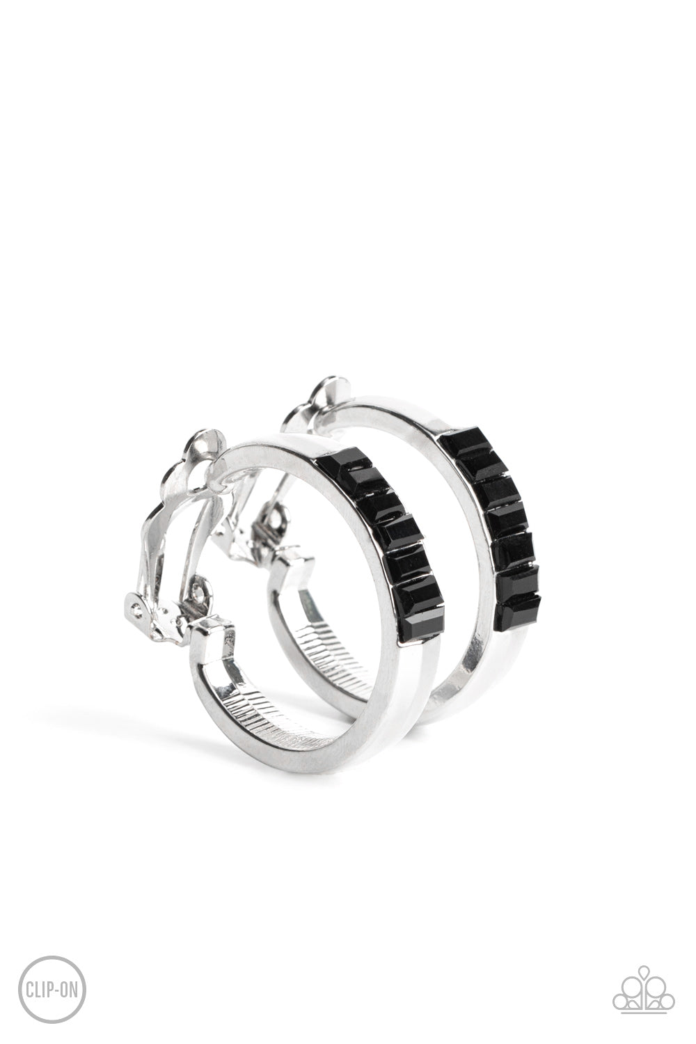 Paparazzi Accessories: Ready, Steady, GLOW - Black Clip-On Earring