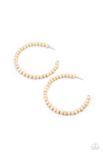 Load image into Gallery viewer, Paparazzi Accessories Should Have, Could Have, WOOD Have - White Hoop earrings
