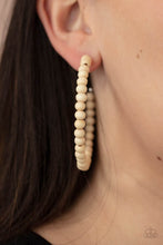 Load image into Gallery viewer, Paparazzi Accessories Should Have, Could Have, WOOD Have - White Hoop earrings
