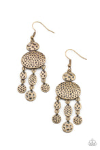 Load image into Gallery viewer, Paparazzi Accessories: Get Your ARTIFACTS Straight - Brass Earring
