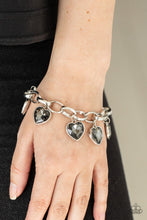 Load image into Gallery viewer, Paparazzi Accessories Candy Heart Charmer - Silver Bracelet
