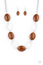 Load image into Gallery viewer, Paparazzi Accessories Beachside Boardwalk - Brown Necklace
