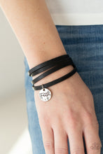 Load image into Gallery viewer, Paparazzi Accessories: Wonderfully Worded - Black Bracelet

