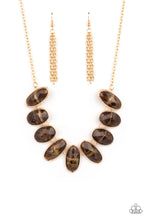 Load image into Gallery viewer, Paparazzi Accessories: Elliptical Episode - Brown Necklace
