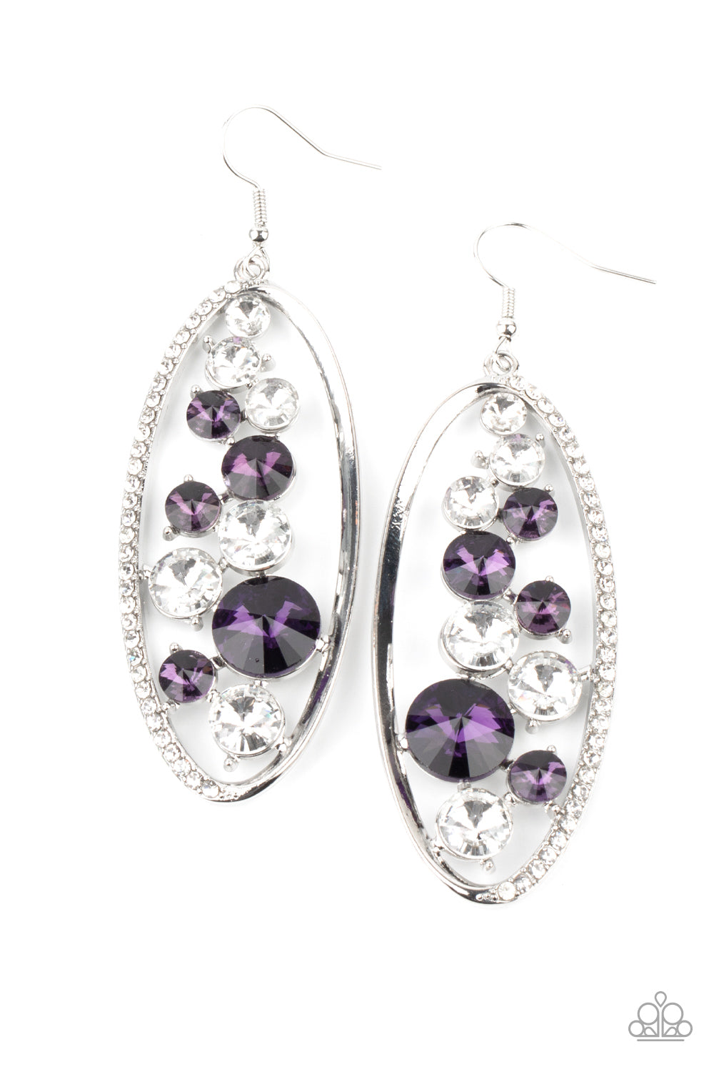 Paparazzi Accessories Rock Candy Bubbly - Purple Earring