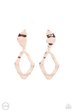 Load image into Gallery viewer, Paparazzi Accessories Industrial Gallery - Rose Gold Clip On Earrings
