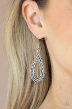 Load image into Gallery viewer, Paparazzi Accessories Exquisite Exaggeration - Silver Earring
