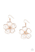 Load image into Gallery viewer, Paparazzi Accessories; Petal Power - Rose Gold Earrings
