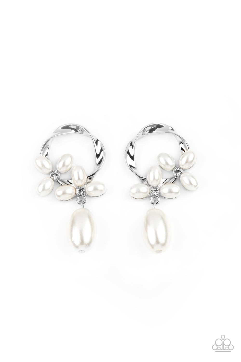 Paparazzi Accessories Elegant Expo - White Post Earring