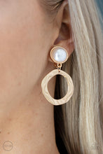 Load image into Gallery viewer, Paparazzi Accessories: Vintage Veracity - Gold Clip-On Earrings

