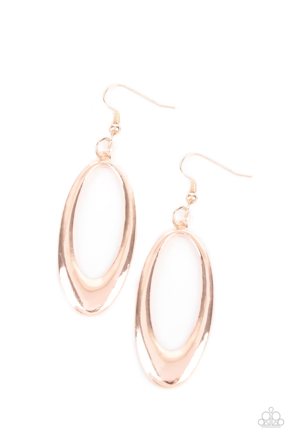 Paparazzi Accessories: OVAL The Hill - Rose Gold Earrings