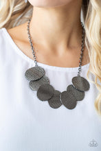 Load image into Gallery viewer, Paparazzi Accessories Industrial Wave - Black Silver Necklace
