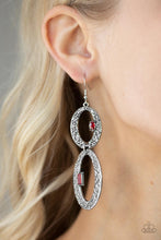 Load image into Gallery viewer, Paparazzi Accessories: OVAL and OVAL Again - Red Earrings
