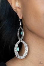 Load image into Gallery viewer, Paparazzi Accessories: OVAL and OVAL Again - Green Earrings
