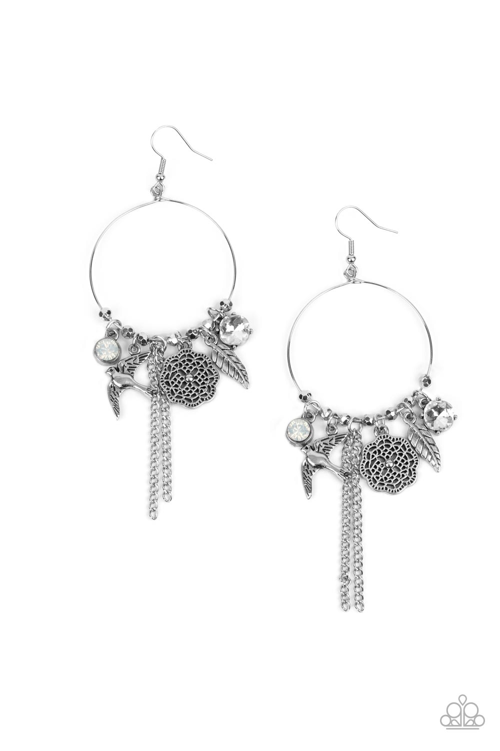 Paparazzi Accessories TWEET Dreams - White Earrings