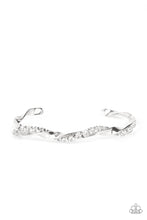 Load image into Gallery viewer, Paparazzi Accessories Twisted Twinkle - White Bracelet
