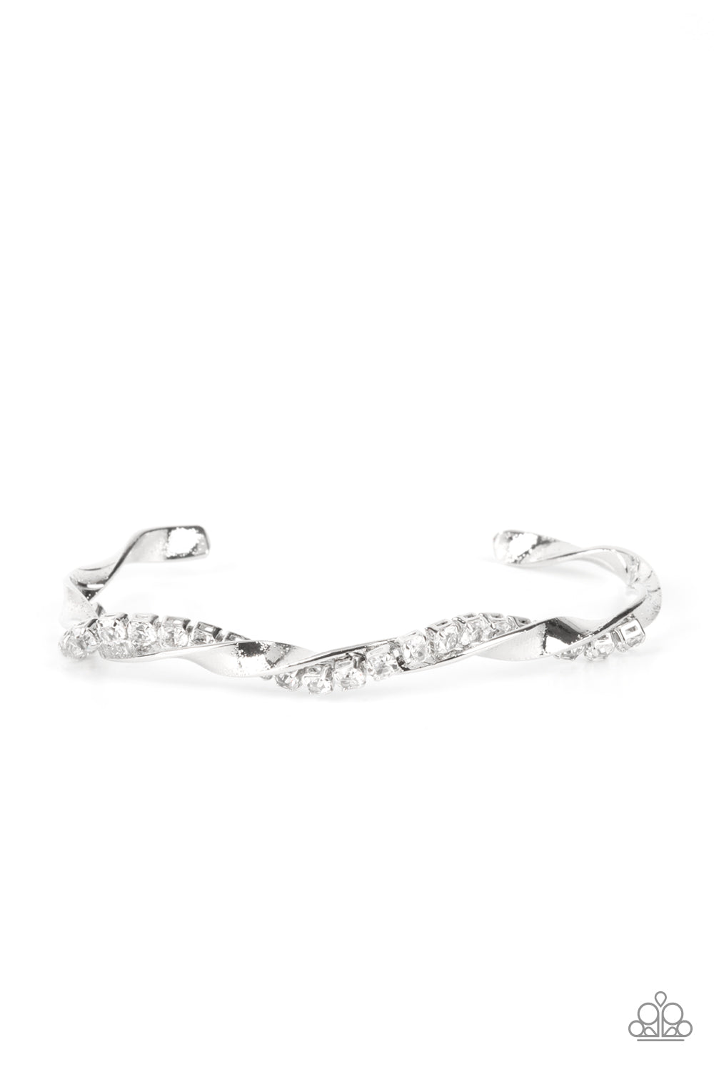 Paparazzi Accessories Twisted Twinkle - White Bracelet