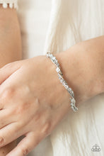Load image into Gallery viewer, Paparazzi Accessories Twisted Twinkle - White Bracelet
