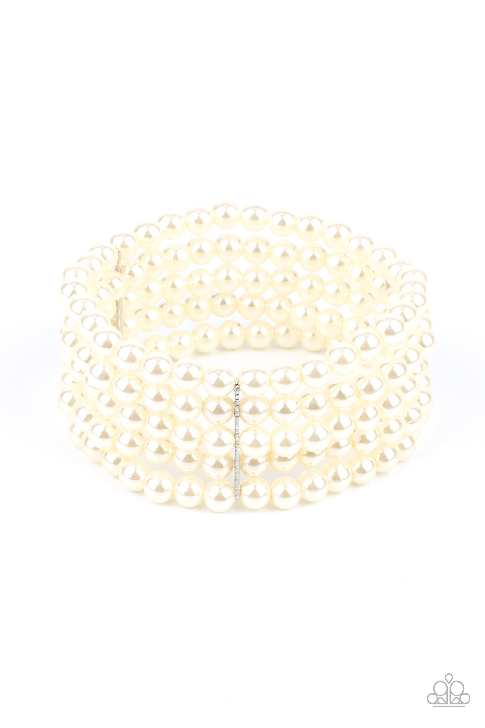 Paparazzi Accessories A Pearly Affair - White Bracelet