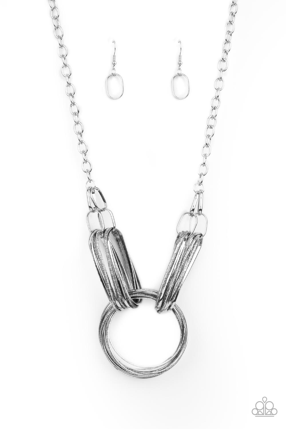 Paparazzi Accessories Lip Sync Links - Silver Necklace