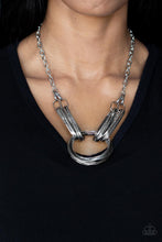 Load image into Gallery viewer, Paparazzi Accessories Lip Sync Links - Silver Necklace
