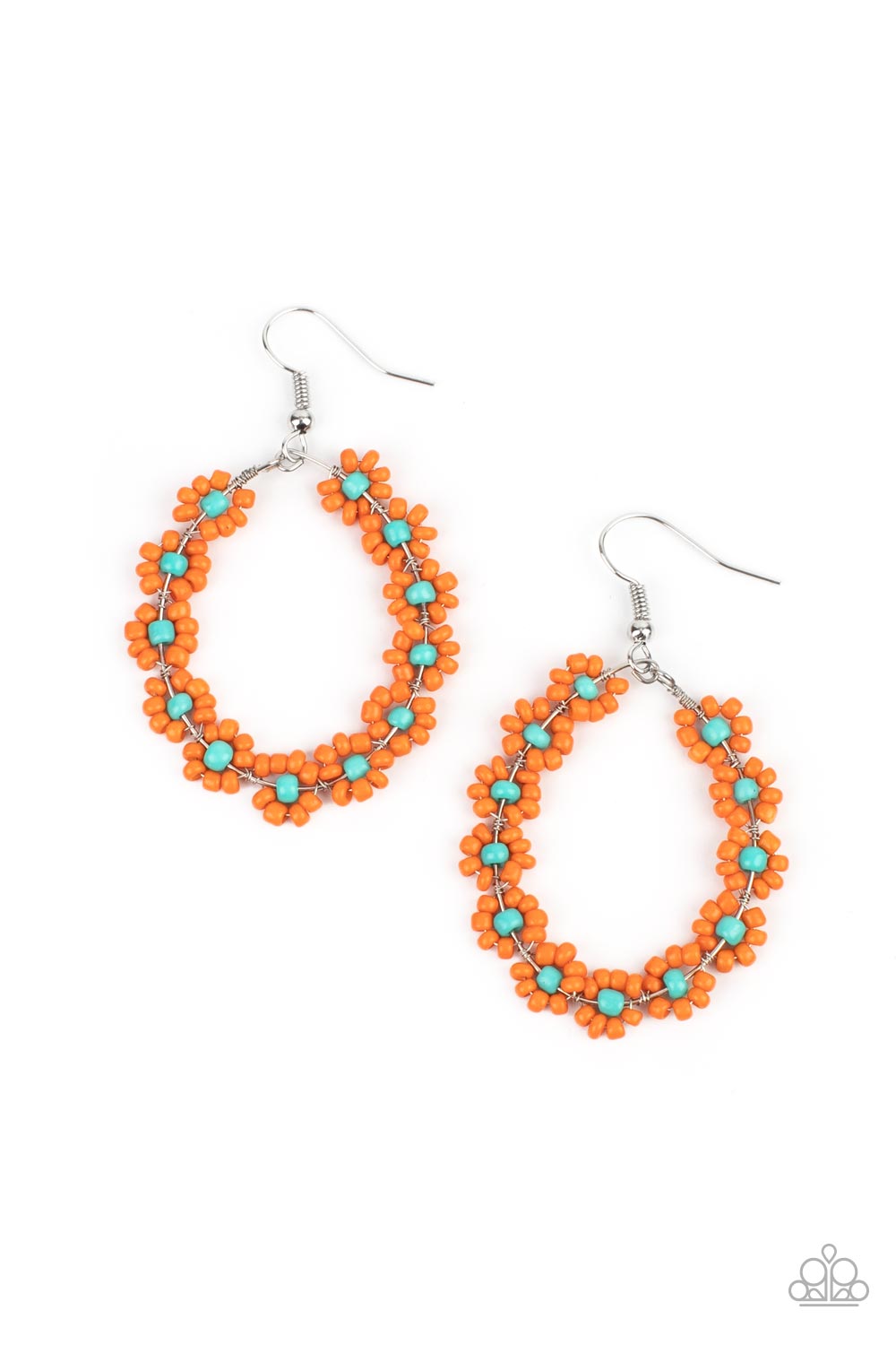Paparazzi Accessories Festively Flower Child - Orange Earring