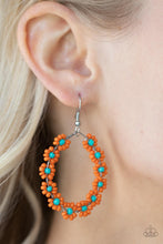 Load image into Gallery viewer, Paparazzi Accessories Festively Flower Child - Orange Earring
