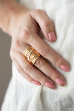 Load image into Gallery viewer, Paparazzi Accessories: Urban Overlap - Gold Rin
