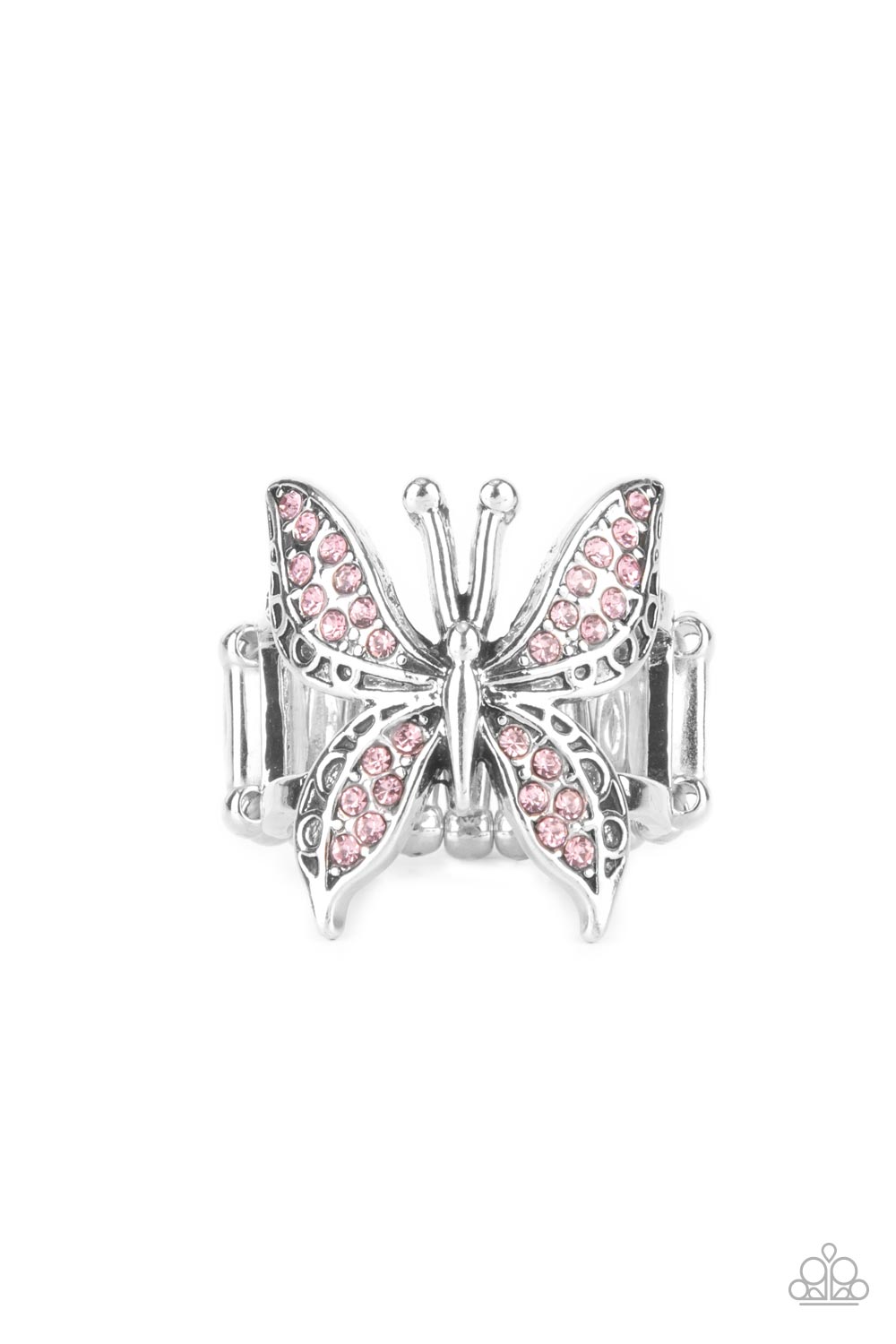 Paparazzi Accessories: Blinged Out Butterfly - Pink Ring
