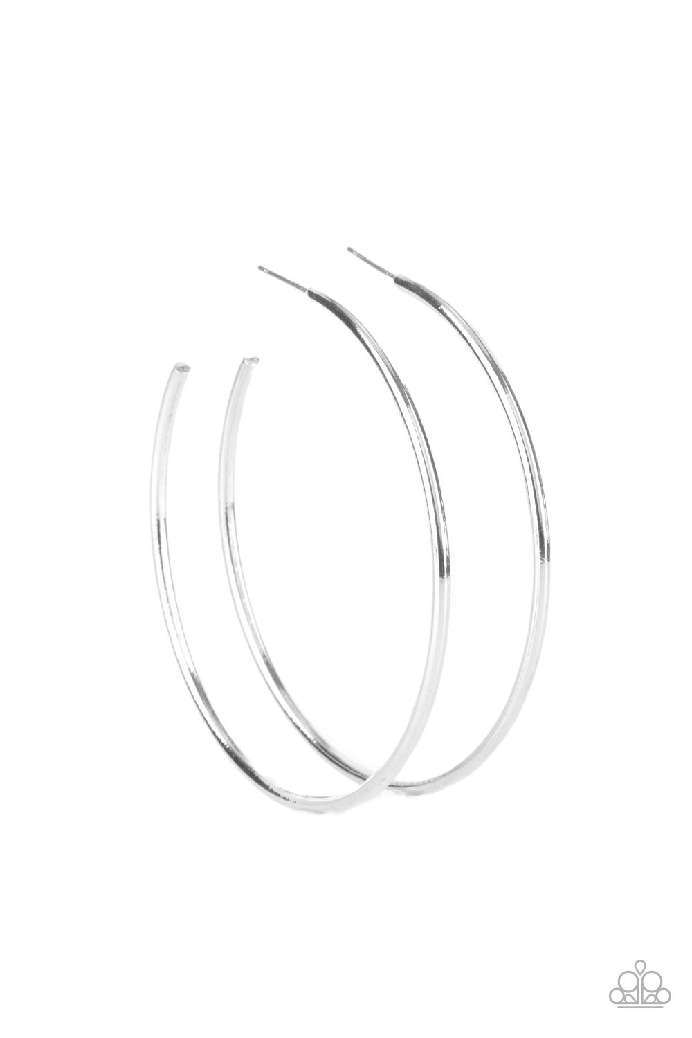 Paparazzi Accessories Mega Metro - Silver Hoop Earrings