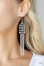 Load image into Gallery viewer, Paparazzi Accessories Tasteful Tassel - Silver Earring
