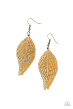 Load image into Gallery viewer, Paparazzi Accessories Leafy Luxury - Brass Earring
