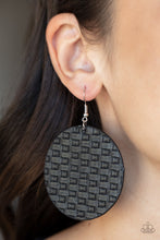 Load image into Gallery viewer, Paparazzi Accessories: WEAVE Me Out Of It - Black Earrings
